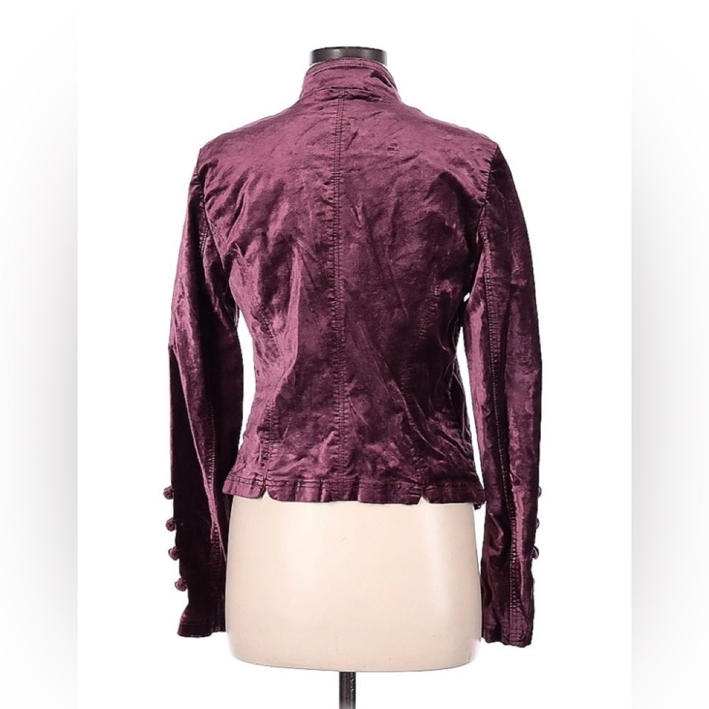 Free People Velvet Fitted Military Jacket Small - Picture 7 of 7